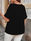 Women's Cold Shoulder 1-5XL Blouse Fashion Designer T-Shirts (Plus Size)