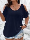 Women's Cold Shoulder 2-4XL Blouse Fashion Designer T-Shirts (Plus Size)