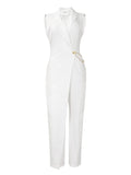 Women's Collar Wrapped Designer Fashion 1-3XL Jumpsuits (Plus Size)-Women's Fashion Designer Long-Sleeve Tops-International Women's Clothing