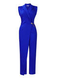 Women's Collar Wrapped Designer Fashion 1-3XL Jumpsuits (Plus Size)-Women's Fashion Designer Long-Sleeve Tops-International Women's Clothing