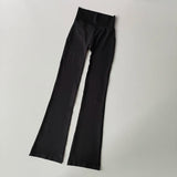 Women's Compression Fashion Designer S-2XL Flared Yoga Pants
