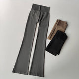 Women's Compression Fashion Designer S-2XL Flared Yoga Pants
