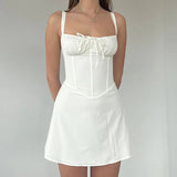 Women's Corset Fashion Designer Spaghetti Mini Dresses (Short)-Women's Fashion Designer Dresses