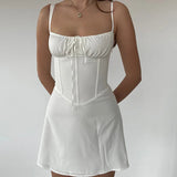 Women's Corset Fashion Designer Spaghetti Mini Dresses (Short)-Women's Fashion Designer Dresses
