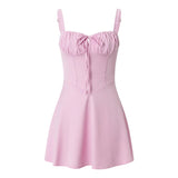 Women's Corset Fashion Designer Spaghetti Mini Dresses (Short)-Women's Fashion Designer Dresses