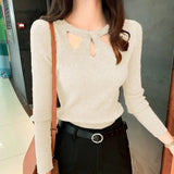 Women's Corset O Neck Tops Fashion Designer Ribbed Cardigan-Women's Fashion Designer Jerseys Tops