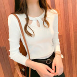 Women's Corset O Neck Tops Fashion Designer Ribbed Cardigan-Women's Fashion Designer Jerseys Tops