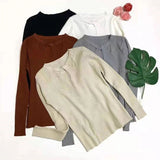 Women's Corset O Neck Tops Fashion Designer Ribbed Cardigan-Women's Fashion Designer Jerseys Tops