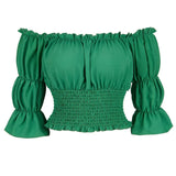 Women's Corset Off Shoulder L-S Blouse Tops Fashion Designer T-Shirts