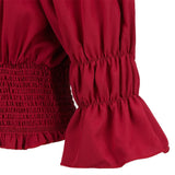 Women's Corset Off Shoulder L-S Blouse Tops Fashion Designer T-Shirts