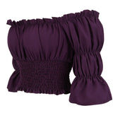 Women's Corset Off Shoulder L-S Blouse Tops Fashion Designer T-Shirts