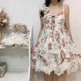 Women's Corset Ruffle Fashion Designer Lace Layered S-L Dresses (Short)