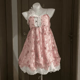 Women's Corset Ruffle Fashion Designer Lace Layered S-L Dresses (Short)
