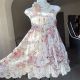 Women's Corset Ruffle Fashion Designer Lace Layered S-L Dresses (Short)