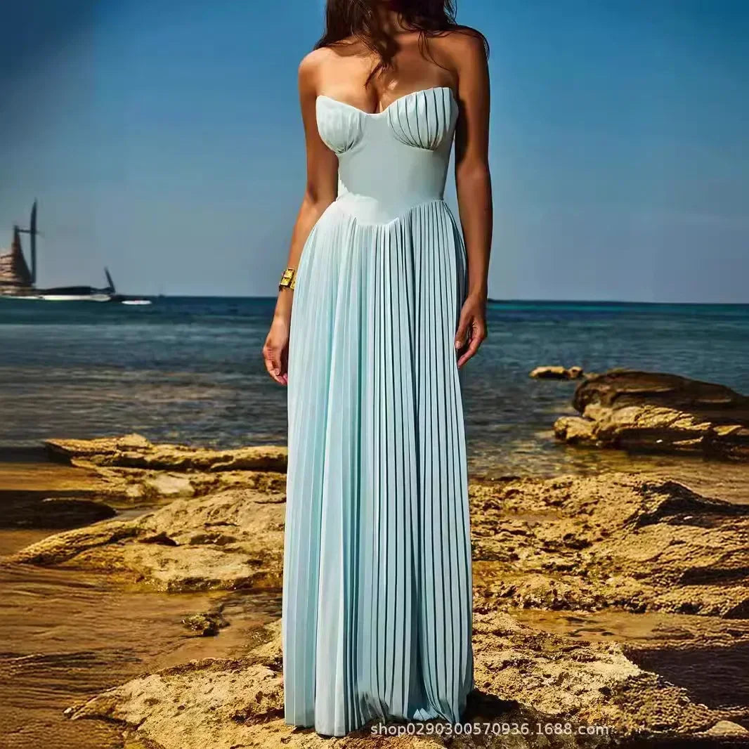 Women's Corset S-L Fashion Designer Pleated Dresses (Long) International Women's Clothing Women's Corset S-L Fashion Designer Pleated Dresses (Long) International Women's Clothing