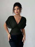 Women's Corset Tops Fashion Designer S-XL Deep V-neck Blouse T-Shirts-Women's Tops Fashion Designer T-Shirts / Blouses-International Women's Clothing