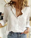 Women's Cotton Fashion Designer Shirt 5XL Linen Long-Sleeve Tops (Plus Size)-Women's Fashion Designer Plus Size Long-Sleeve Tops-International Women's Clothing