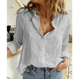 Women's Cotton Fashion Designer Shirt 5XL Linen Long-Sleeve Tops (Plus Size)-Women's Fashion Designer Plus Size Long-Sleeve Tops-International Women's Clothing