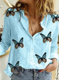 Women's Cotton Fashion Designer Shirt 5XL Linen Long-Sleeve Tops (Plus Size)-Women's Fashion Designer Plus Size Long-Sleeve Tops-International Women's Clothing