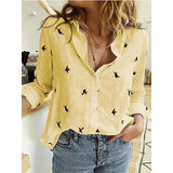 Women's Cotton Fashion Designer Shirt 5XL Linen Long-Sleeve Tops (Plus Size)-Women's Fashion Designer Plus Size Long-Sleeve Tops
