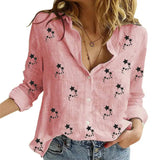 Women's Cotton Fashion Designer Shirt 5XL Linen Long-Sleeve Tops (Plus Size)-Women's Fashion Designer Plus Size Long-Sleeve Tops