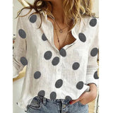 Women's Cotton Fashion Designer Shirt 5XL Linen Long-Sleeve Tops (Plus Size)-Women's Fashion Designer Plus Size Long-Sleeve Tops