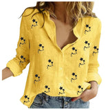 Women's Cotton Fashion Designer Shirt 5XL Linen Long-Sleeve Tops (Plus Size)-Women's Fashion Designer Plus Size Long-Sleeve Tops