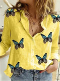 Women's Cotton Fashion Designer Shirt 5XL Linen Long-Sleeve Tops (Plus Size)-Women's Fashion Designer Plus Size Long-Sleeve Tops