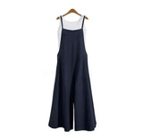 Women's Cotton Linen 2-5XL Fashion Designer Jumpsuits (Plus Size)