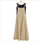 Women's Cotton Linen 2-5XL Fashion Designer Jumpsuits (Plus Size)