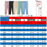 Women's Cotton Linen Fashion Designer M-8XL Pants (Plus Size)