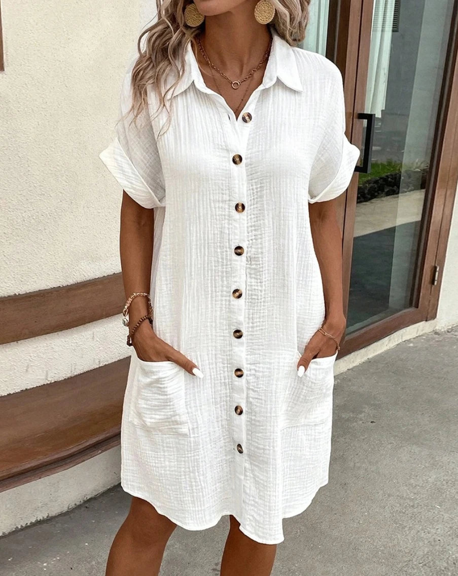 Women's Cotton Linen S-2XL Fashion Designer Shirt Dresses (Midi) International Women's Clothing Women's Cotton Linen S-2XL Fashion Designer Shirt Dresses (Midi) International Women's Clothing