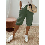 Women's Cotton S-2XL Linen Fashion Designer 3/4 Pants-Women's Fashion Designer Leggings / Pants-Women&#x27;s fashion designer plus size clothes