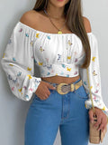Women's Crop Fashion Designer S-XL Lantern Long-Sleeve Tops-Women's Fashion Designer Long-Sleeve Tops-Butterfly-Women&#x27;s fashion designer plus size clothes