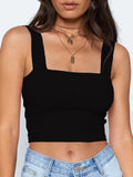 Women's Crop Top Fashion Ribbed Heart Designer XS-L Singlets-Women's Tops Fashion Designer Singlets-Women's fashion designer plus size clothes