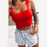 Women's Crop Top Fashion Ribbed Heart Designer XS-L Singlets-Women's Tops Fashion Designer Singlets-Women's fashion designer plus size clothes