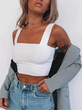 Women's Crop Top Fashion Ribbed Heart Designer XS-L Singlets-Women's Tops Fashion Designer Singlets-Women's fashion designer plus size clothes