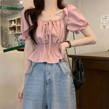 Women's Crop Top Corset S-XL Fashion Designer Blouse T-Shirts