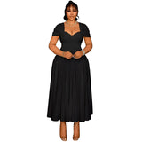 Women's Cross-Border 1-5XL Fashion Designer Long Dresses (Plus Size)