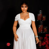Women's Cross-Border 1-5XL Fashion Designer Long Dresses (Plus Size)-Women's Fashion Designer Plus Size Dresses-International Women's Clothing