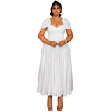 Women's Cross-Border 1-5XL Fashion Designer Long Dresses (Plus Size)-Women's Fashion Designer Plus Size Dresses-International Women's Clothing