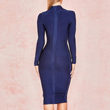 Women's Deep V Neck Fashion Designer Bodycon Dresses (Midi)-Women's Fashion Designer Dresses