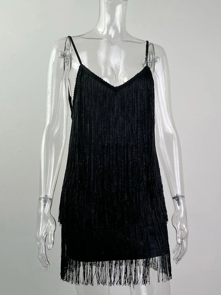 Women's Deep V Neck Tassels Fashion Designer Bandage Dresses (Short) –  International Women's Clothing - Women's fashion designer plus size clothes