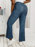 Women's Denim Look 1-6XL Fashion Designer Jeggings Pants (Plus Size)