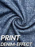 Women's Denim Look 1-6XL Fashion Designer Jeggings Pants (Plus Size)