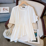 Women's Designer Blouse 2-6XL Modal Fashion Designer T-Shirts (Plus Size)-White-3XL