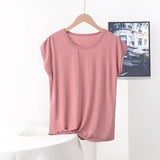 Women's Designer Blouse 3-8XL Modal Fashion Designer T-Shirts (Plus Size)-Women's Tops Fashion Designer Plus Size T-Shirts / Blouses-pink-Women&#x27;s fashion designer plus size clothes