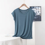 Women's Designer Blouse 3-8XL Modal Fashion Designer T-Shirts (Plus Size)-Women's Tops Fashion Designer Plus Size T-Shirts / Blouses-peacockGreen-Women&#x27;s fashion designer plus size clothes