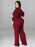 Women's Designer Fashion 5XL Puffed Sleeved Rompers Jumpsuits (Plus Size)-Women's Plus Size Fashion Designer Rompers / Jumpsuits