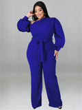 Women's Designer Fashion 5XL Puffed Sleeved Rompers Jumpsuits (Plus Size)-Women's Plus Size Fashion Designer Rompers / Jumpsuits